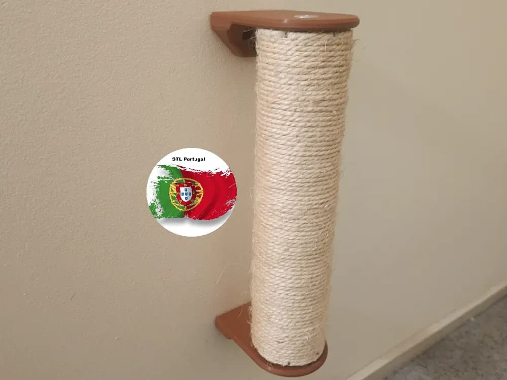 STL - Rascador para gatos de pared render 2