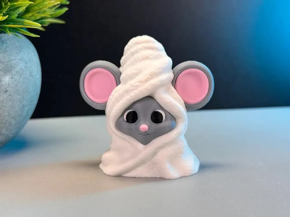 STL - Ratón envuelto adorable