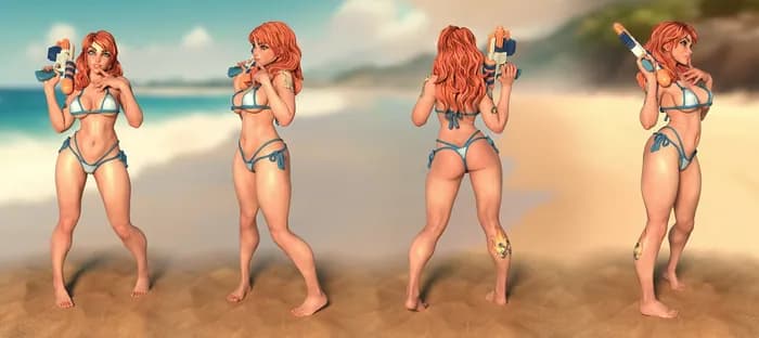 STL - raw beatrix withwatergun x