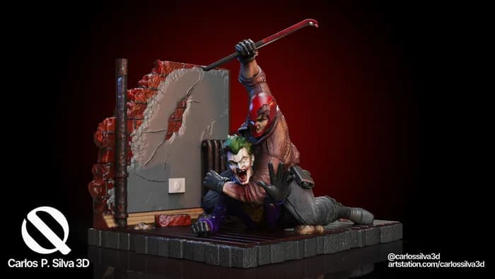 STL - Red Hood Vs Joker render 3