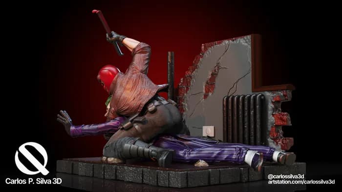 STL - Red Hood Vs Joker render 4