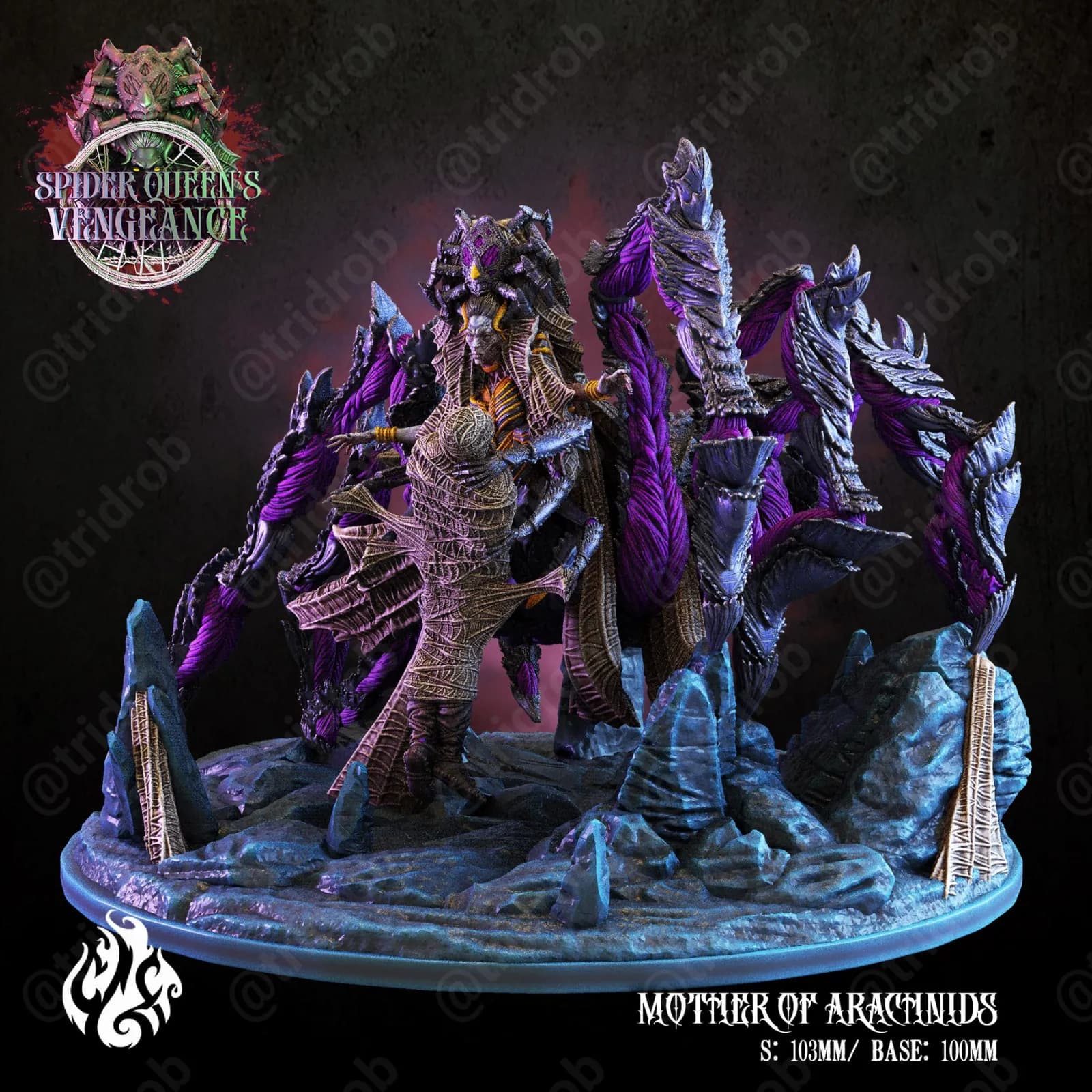 STL - Reina Araña Madre de Arácnidos render 3