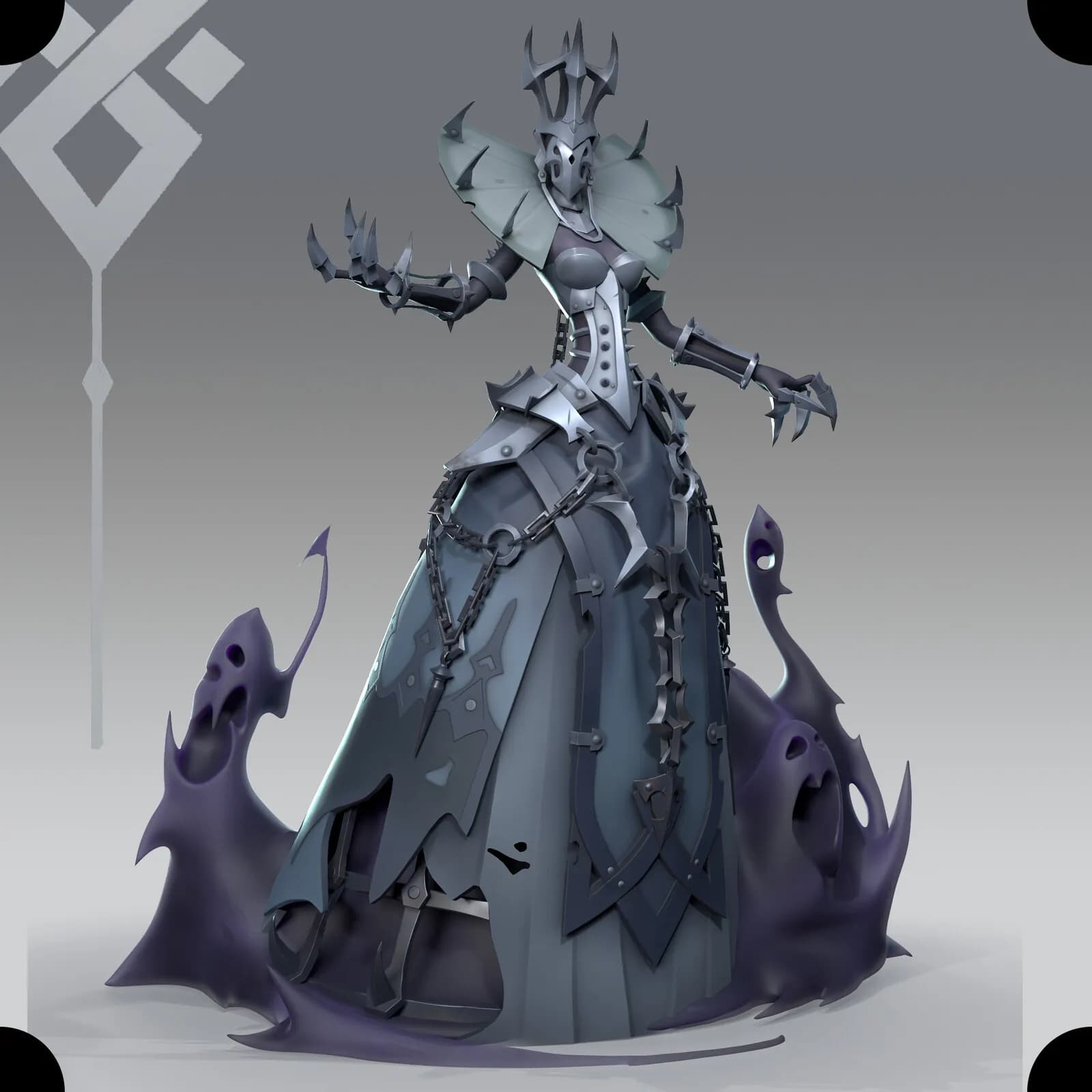 STL - Reina Fantasma de Hielo render 2