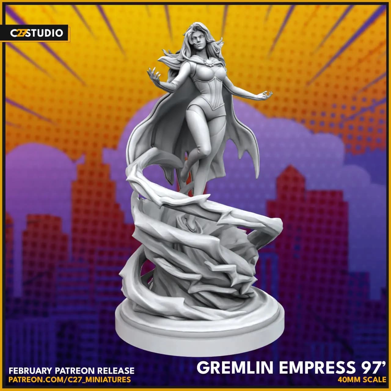 STL - Reina Goblin con pose dinámica render 3