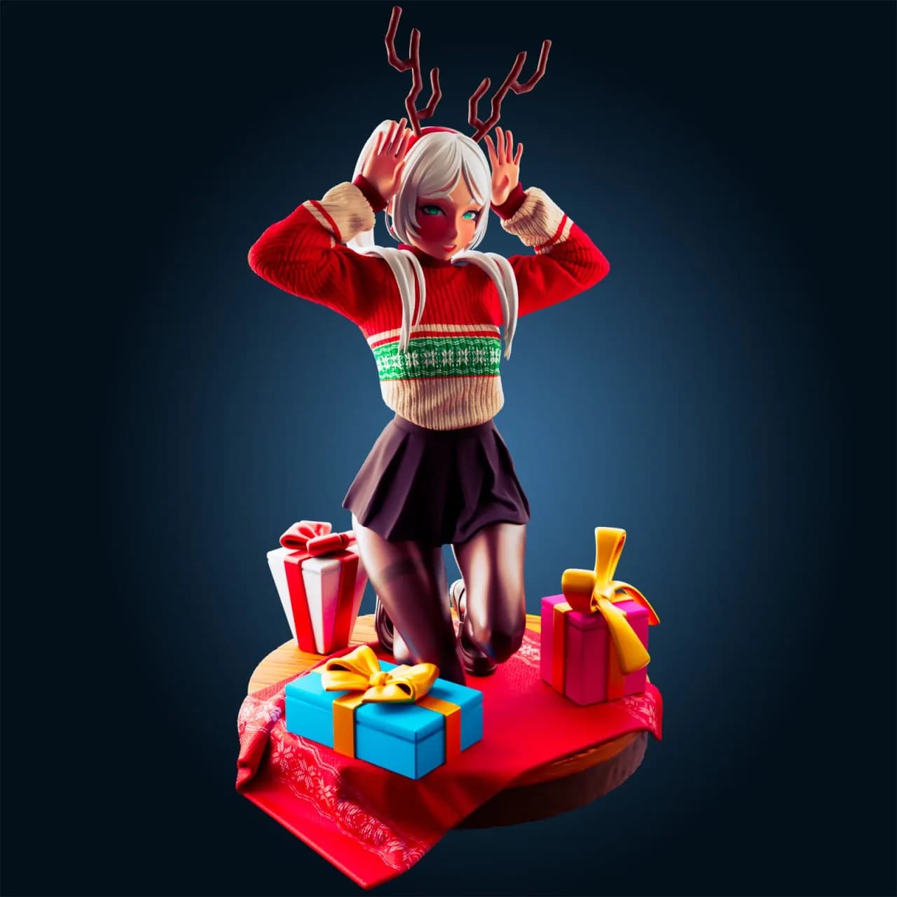 STL - Reindeer Girl