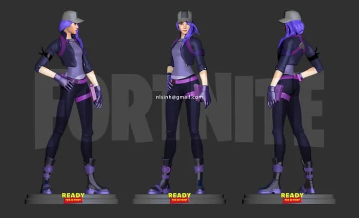 STL - remedy fornite fanart render 2