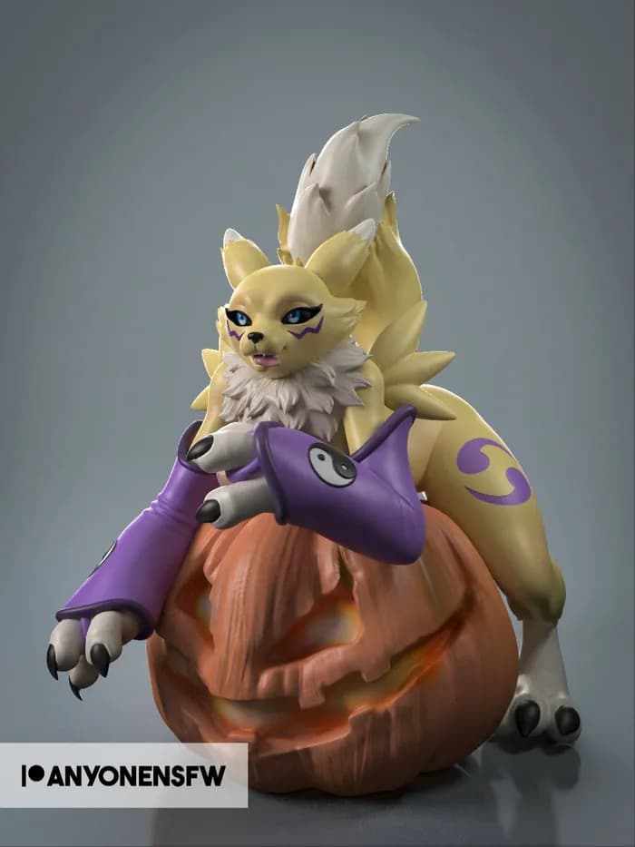 STL - renamon in the pumpkin