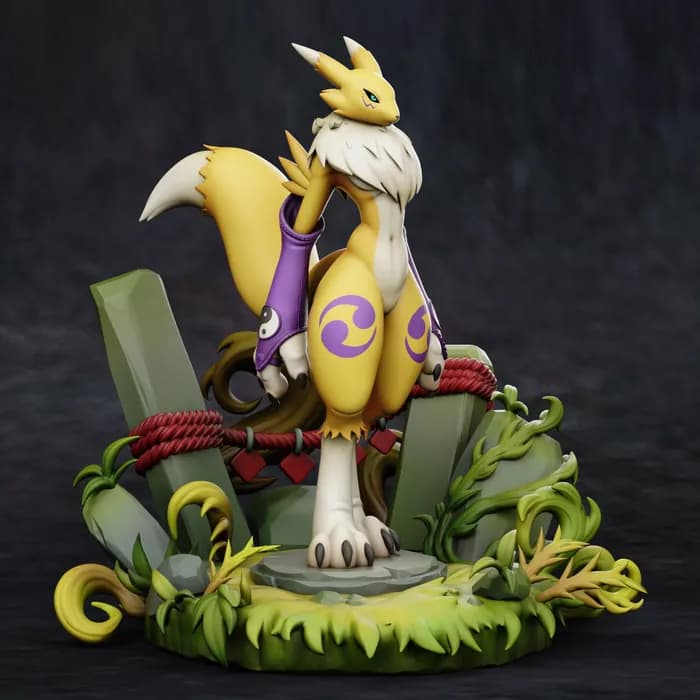 STL - renamon v1 0 diorama render 2