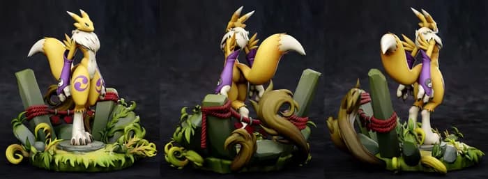 STL - renamon v1 0 diorama render 3