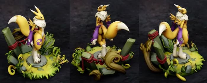 STL - renamon v1 0 diorama render 4