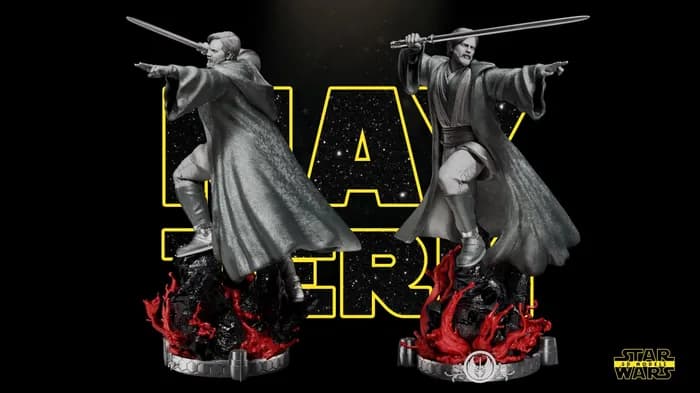 STL - renders obi wan sculpture render 3