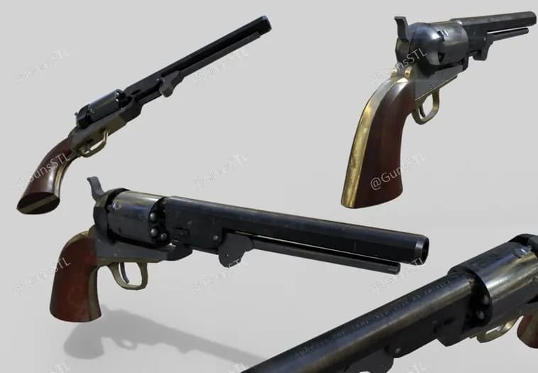 STL - Revólver Colt 1851 Navy