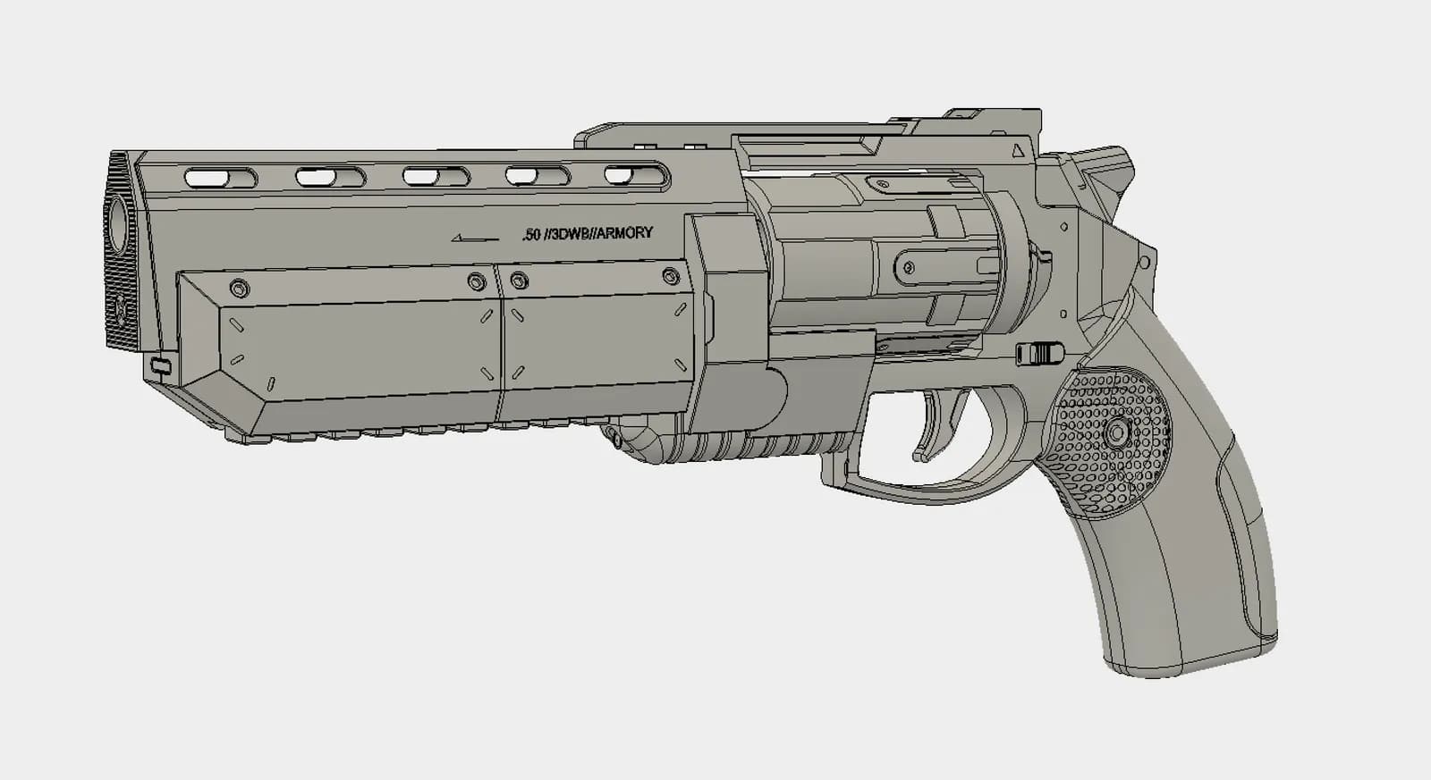 STL - Revolver de ciencia ficción