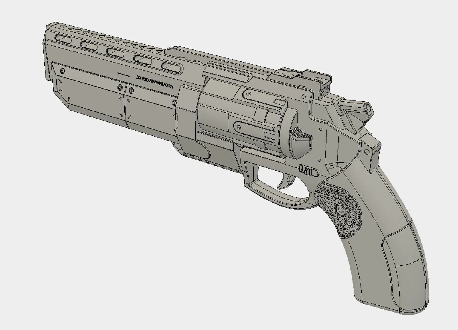STL - Revolver de ciencia ficción