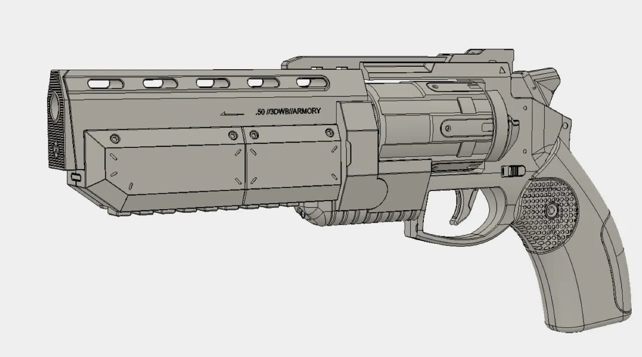 STL - Revolver de ciencia ficción