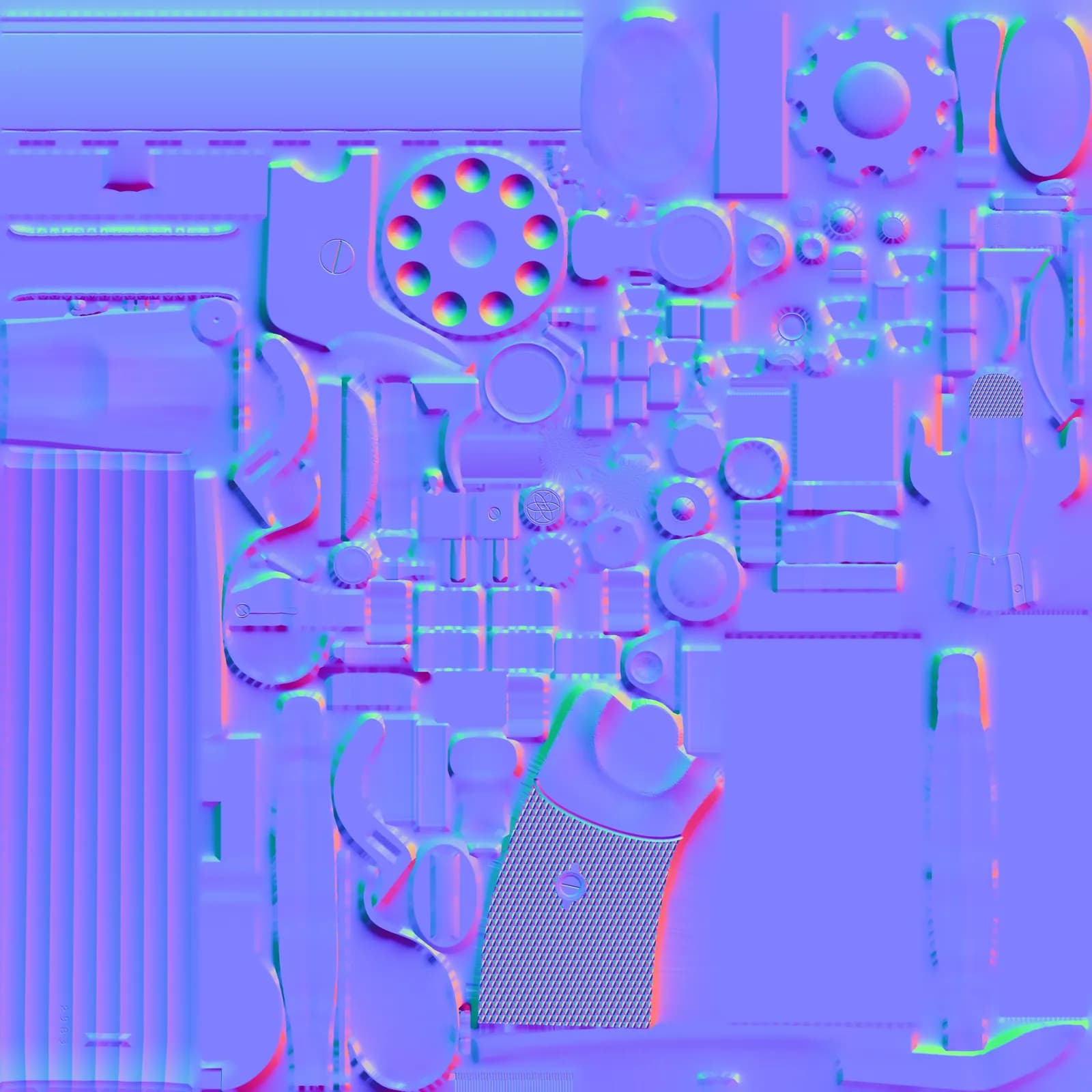 STL - Revolver LeMat modelo 3D render 4
