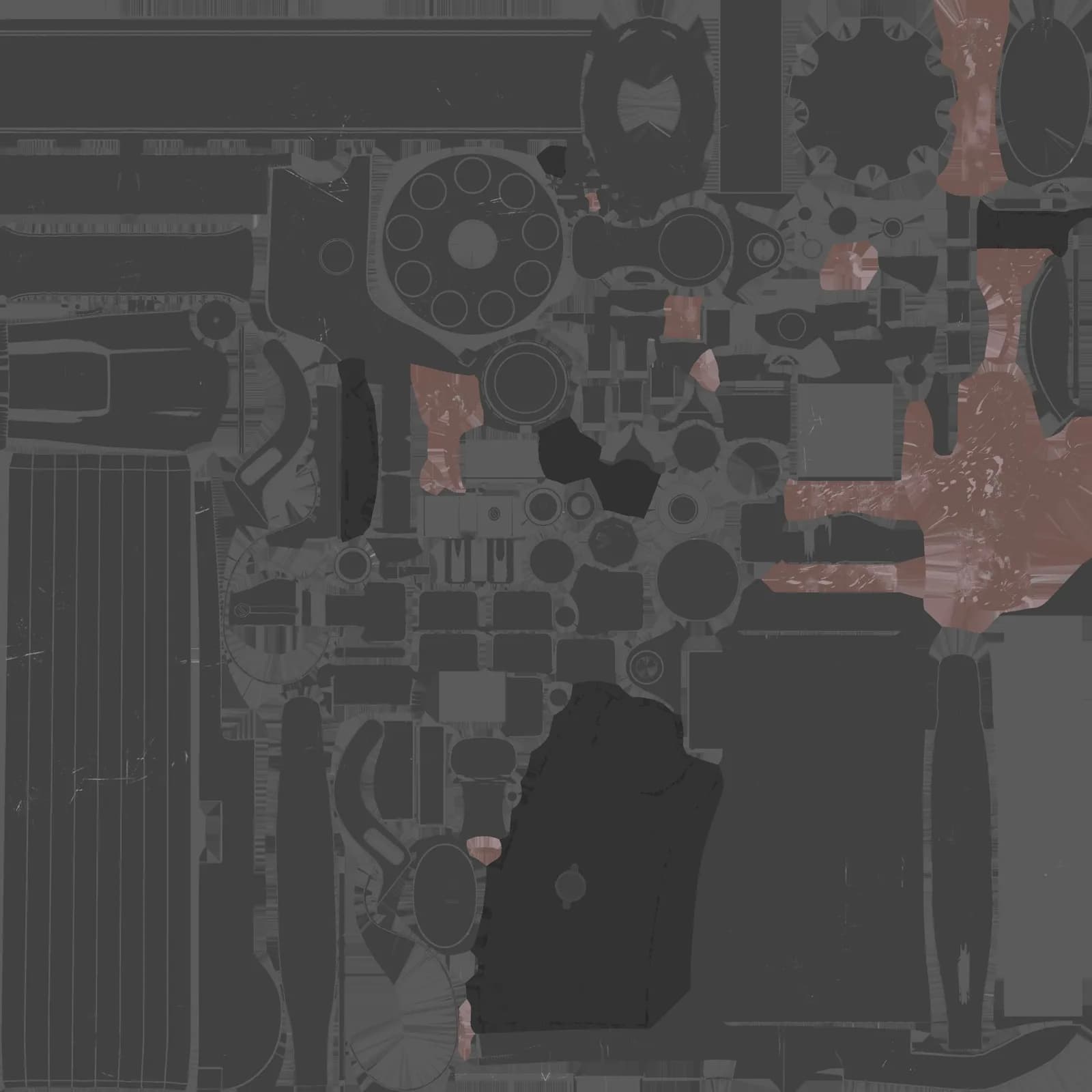 STL - Revolver LeMat modelo 3D render 5