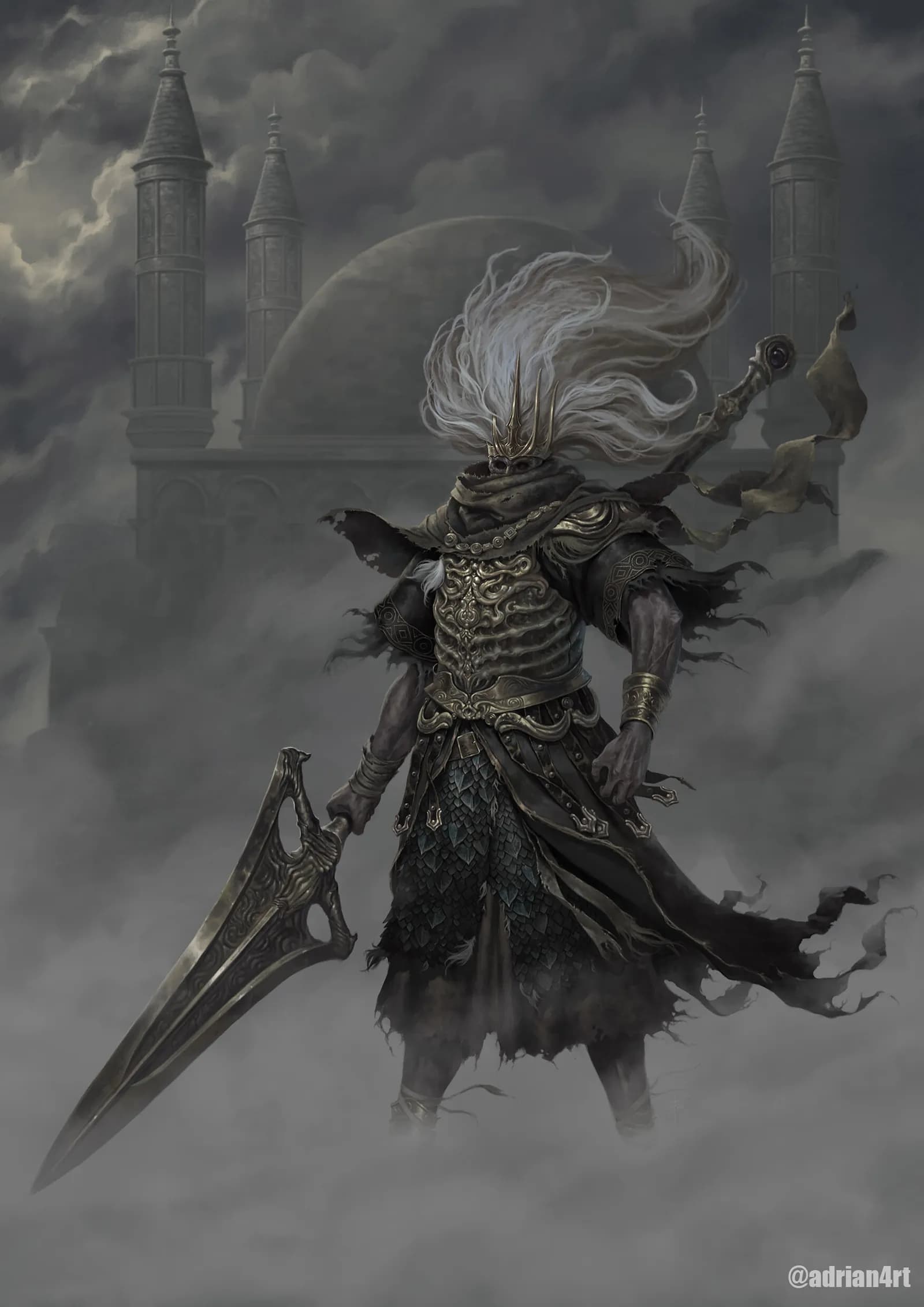 STL - Rey Sin Nombre de Dark Souls render 2