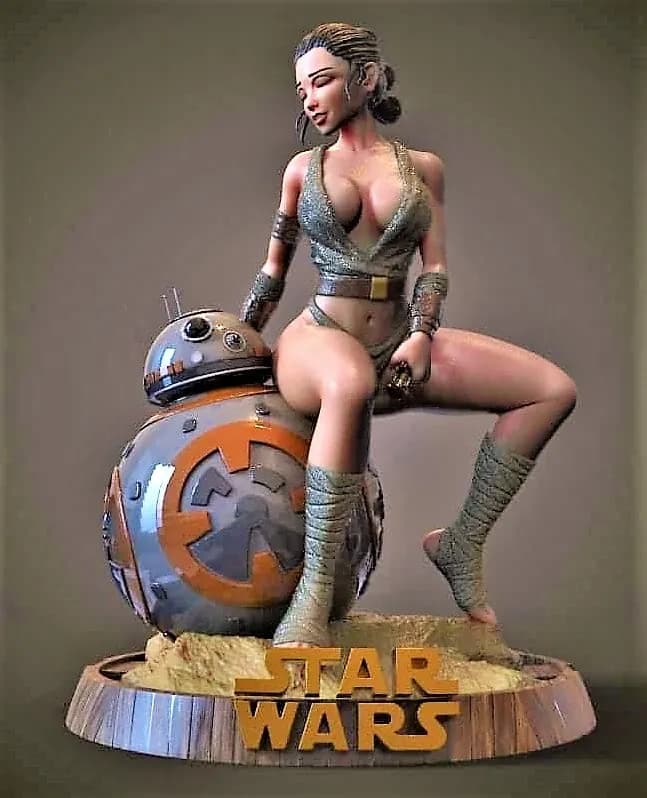 STL - rey star wars – 3d print model stl