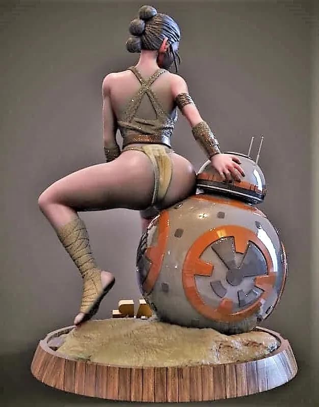 STL - rey star wars – 3d print model stl render 3