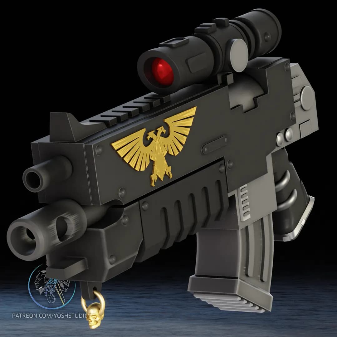 STL - Rifle Bolter de Marine Espacial render 2