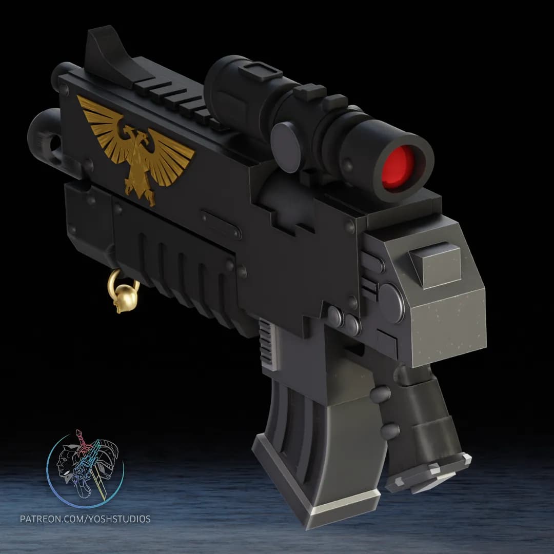 STL - Rifle Bolter de Marine Espacial render 3