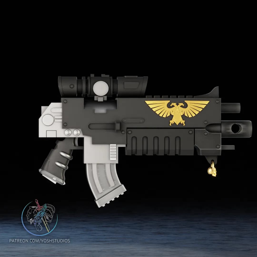 STL - Rifle Bolter de Marine Espacial render 4