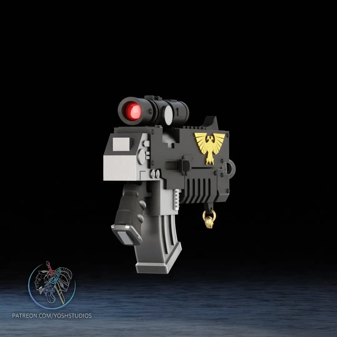 STL - Rifle Bolter de Marine Espacial render 5