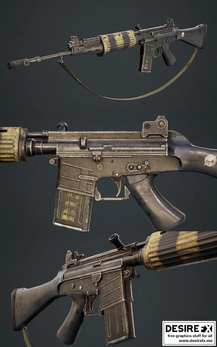 STL - Rifle de asalto FN CAL