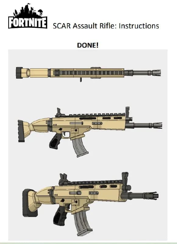 STL - Rifle de Asalto SCAR Fortnite