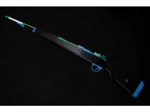 STL - Rifle Kar98K Estilo Anime render 2