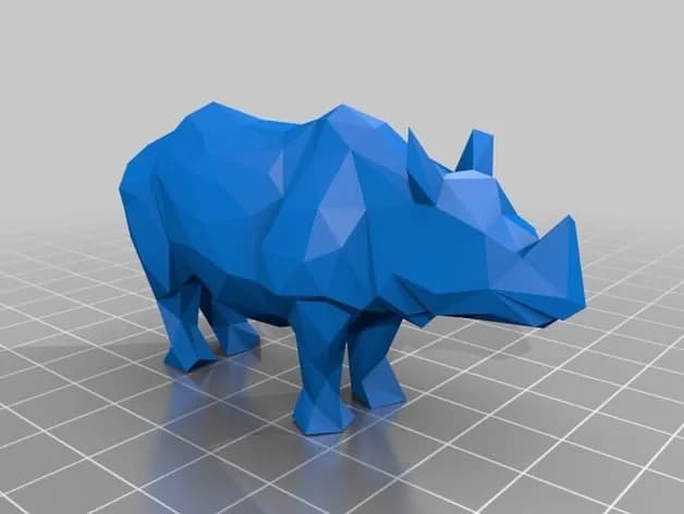 STL - Rinoceronte Low Poly