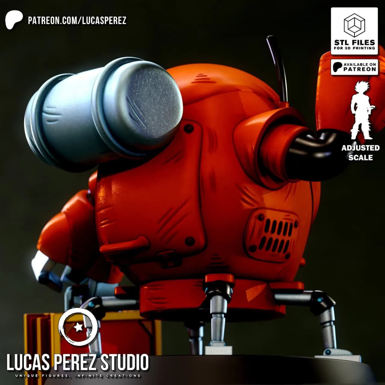 STL - Robot Shu de Dragon Ball render 2