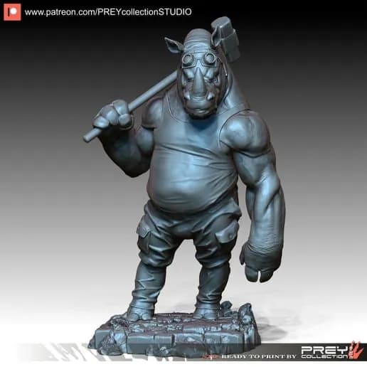 STL - Rocksteady figura