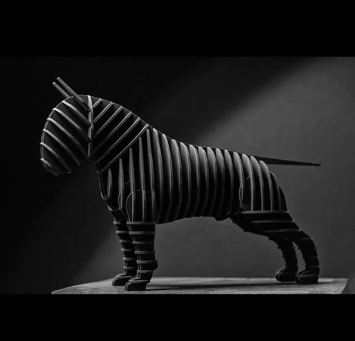 STL - Rompecabezas 3D de Bull Terrier render 2