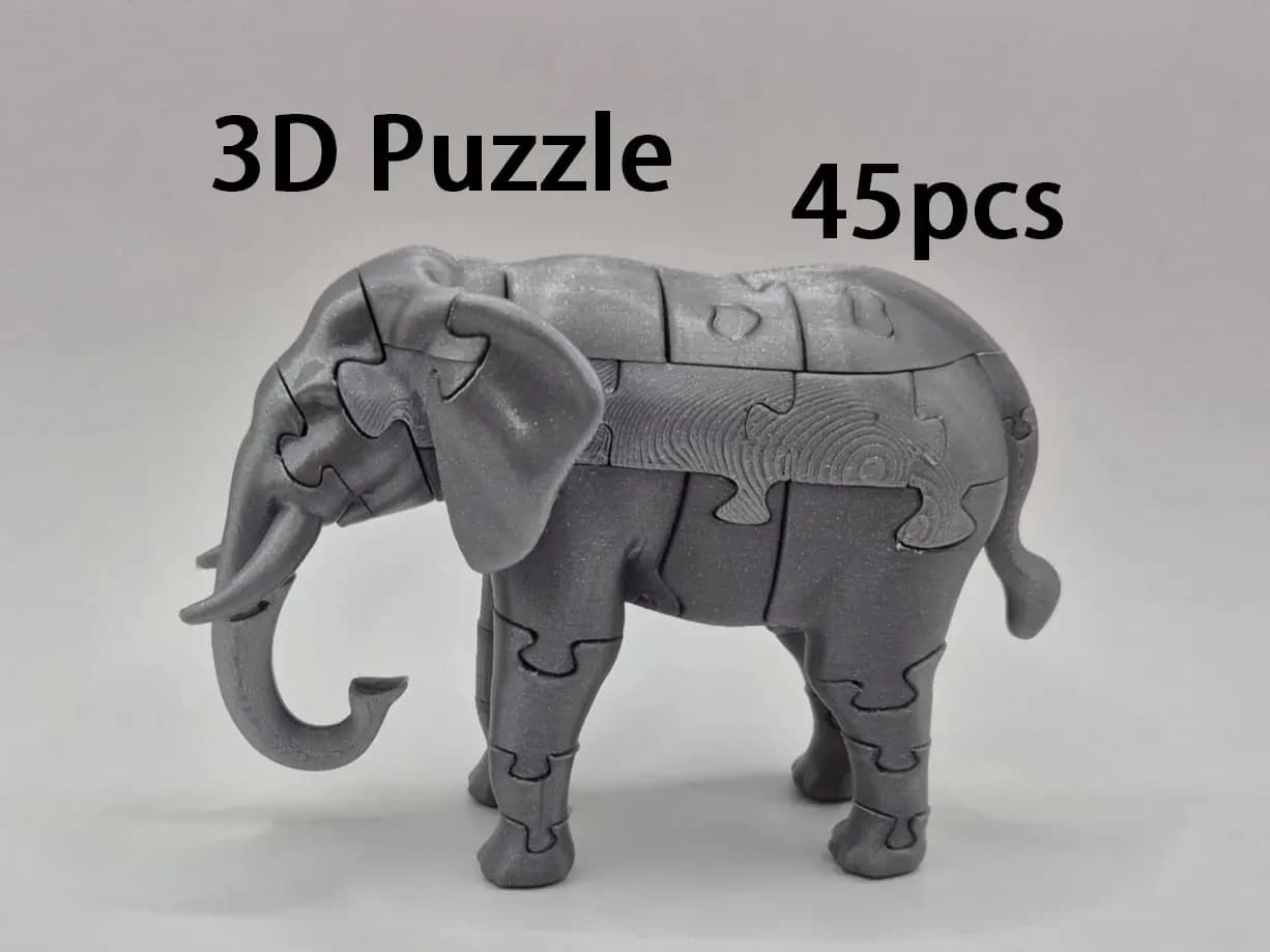 STL - Rompecabezas 3D de Elefante