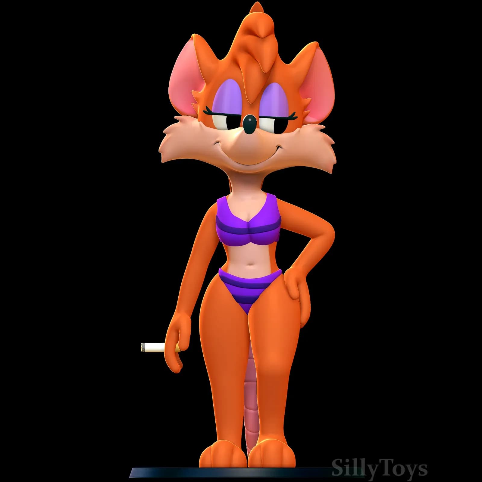STL - Rubella Rat con Bikini render 5