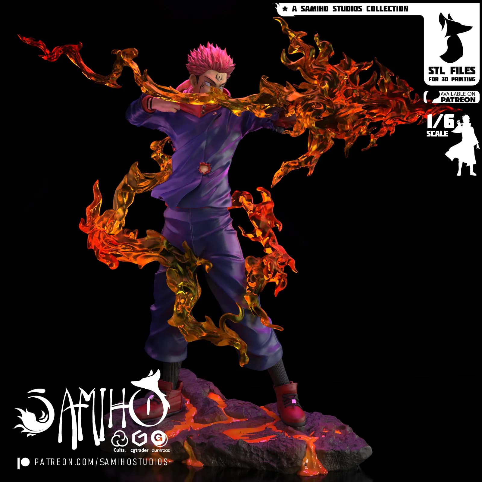 STL - Ryomen Sukuna Figura de Acción render 2