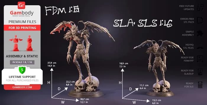 STL - ryuk 3d printing figurine render 2