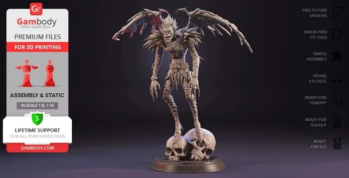 STL - ryuk 3d printing figurine render 3