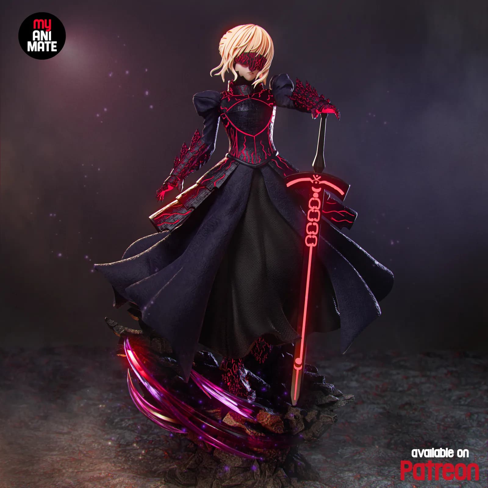 STL - Saber Alter Figura Detallada render 4