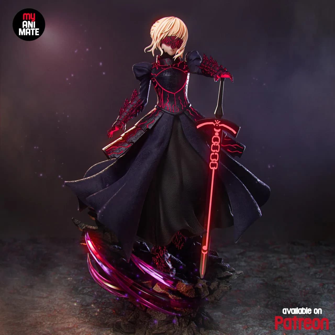 STL - Saber Alter Figura Detallada render 5