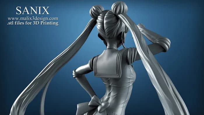 STL - sailor moon sanix render 3