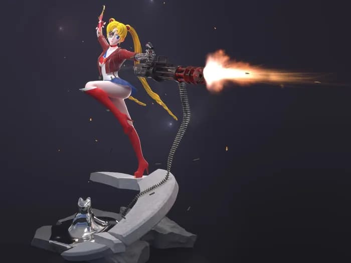 STL - sailor moon terminator render 2