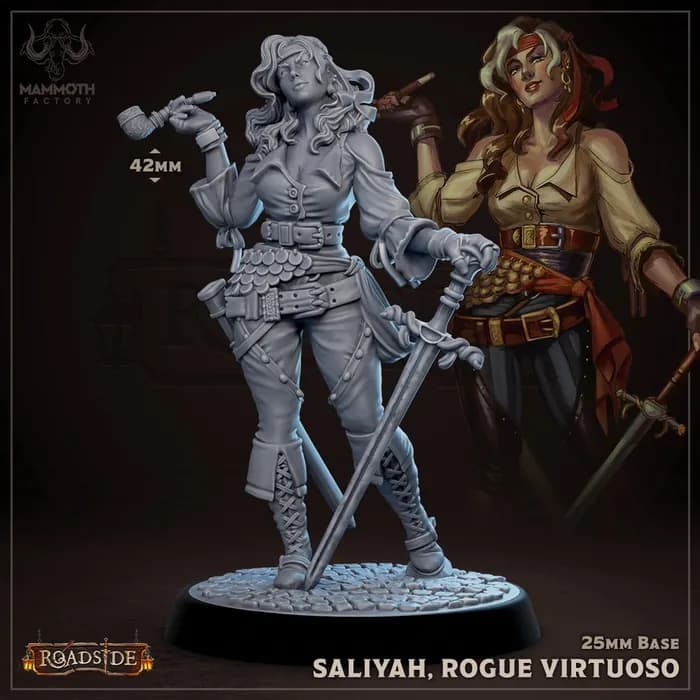 STL - saliyah rogue virtuoso (25mm base)