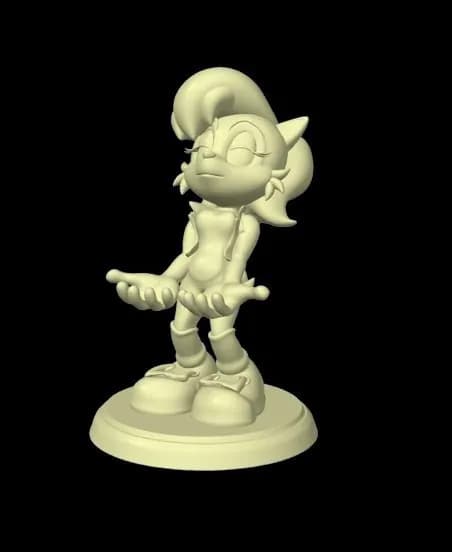 STL - Sally Acorn estilo Sonic 2 render 3