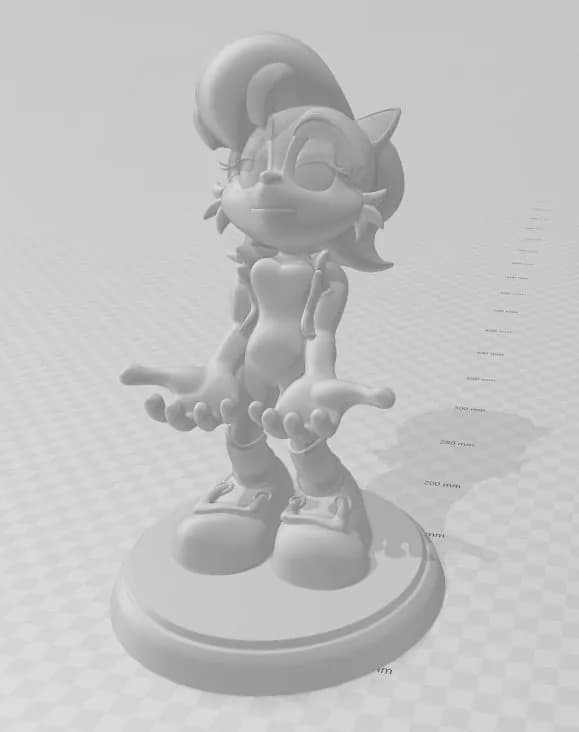 STL - Sally Acorn estilo Sonic 2 render 4