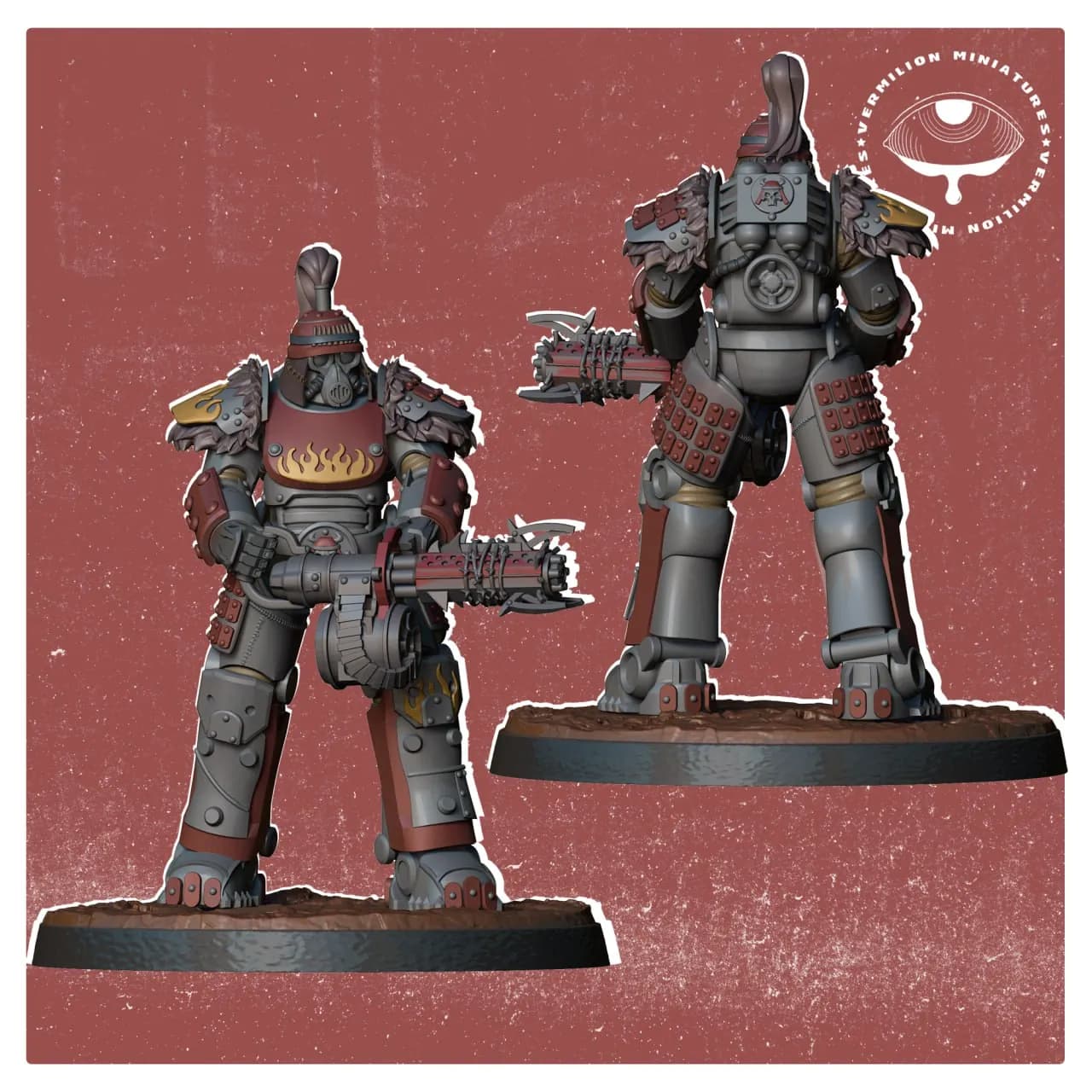 STL - samurái mecha con lanzallamas