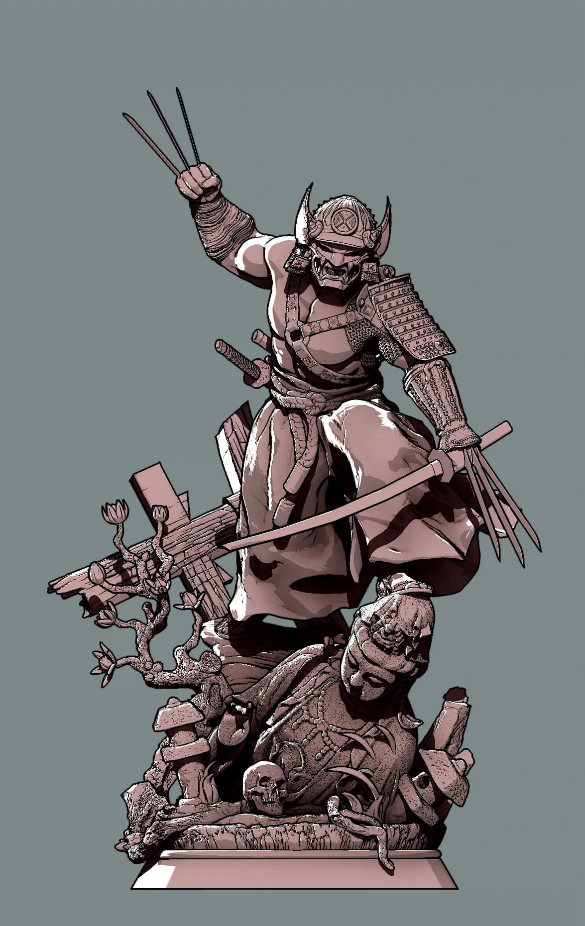 STL - Samurái Wolverine