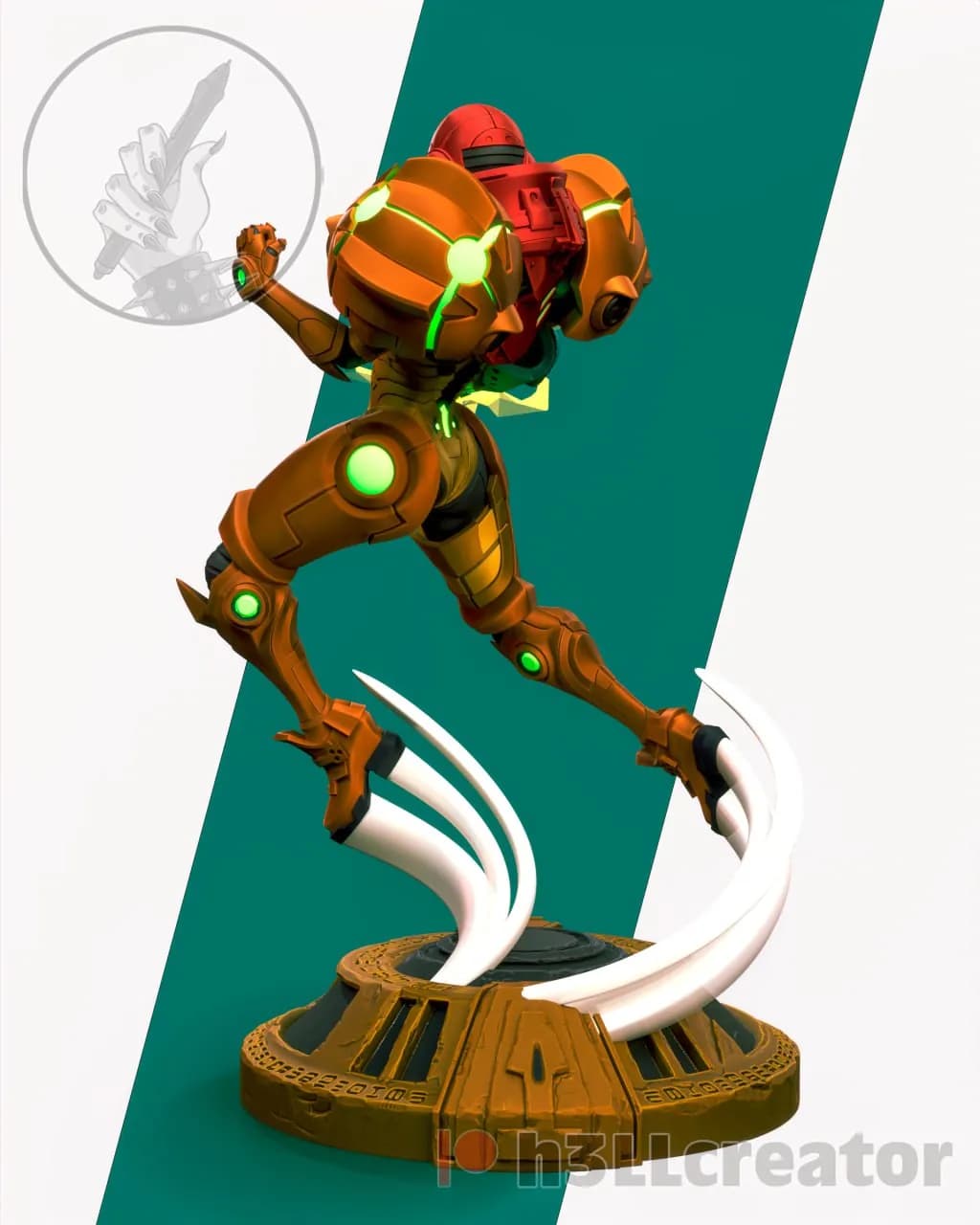 STL - Samus Aran Metroid render 2